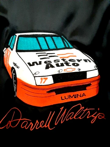 Darrell Waltrip Lumina #17 Western Auto Mens Sz Large Embroidered Vintage Jacket Cover