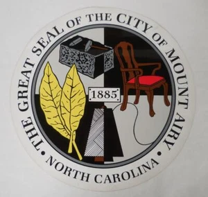 Riesiger 10" Mount Airy, NC Aufkleber Aufkleber, tolles Siegel der Stadt, Mayberry/Griffith - Bild 1 von 7