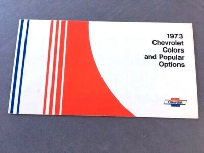 1973 Chevrolet Color Paint Guide Original Car Sales Brochure - Camaro Corvette Foto 1 de 3