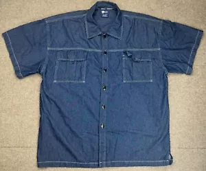 Godbody Players Vintage Herren Kurzarm Jeanshemd mit Knopfleiste Größe 3XL - Bild 1 von 8