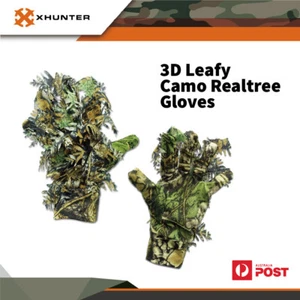 Xhunter Realtree Camo Woodland Ghillie Shooting Mesh Gloves - 3d Leafy #00642 - Picture 1 of 4