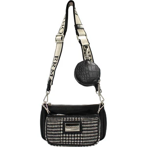 ERMANNO Ermanno Scervino borsa a tracolla pied de poule bianco nero SCONTO -52% - Foto 1 di 12