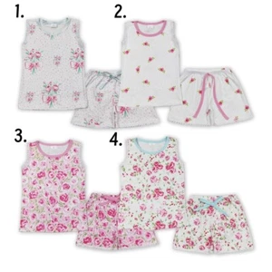 Graziosa canotta floreale senza maniche pantaloncino estivo gioco outfit - Foto 1 di 10
