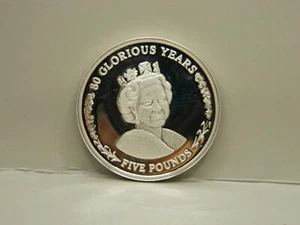 2006 GIRBRALTAR 5 POUND SILVER PROOF QUEEN ELIZABETH II 80TH BIRTHDAY - Picture 1 of 2