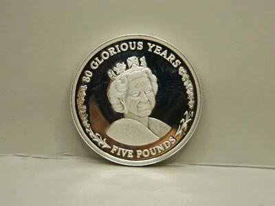 2006 GIRBRALTAR 5 POUND SILVER PROOF QUEEN ELIZABETH II 80TH BIRTHDAY - Image 1 of 2