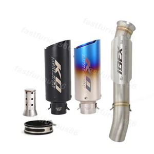 Slip For CF-Moto Ibex 800 S 2022-2024 Laser Exhaust Muffler Mid Pipe 51MM System - Picture 1 of 14