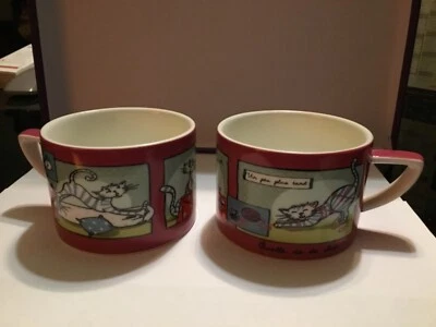2 tasses  25cl motif chat  - Photo 1/4