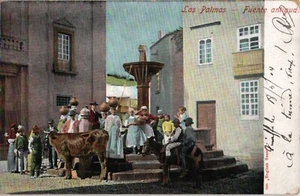 España 1904 Postal Vintage Las Palmas Fuente Antigua Fuente (1372) - Imagen 1 de 2