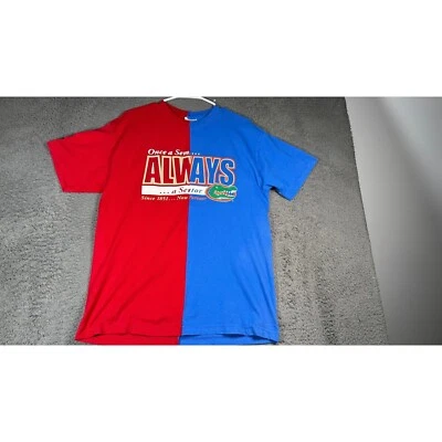 TCX Apparel Florida Gators & FSU T-Shirt Color Block Graphic Tee Men LG Handmade - Image 1 of 4