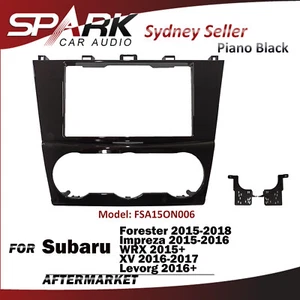 Double Din Fascia Facia Dash Plate For Subaru Forester Impreza WRX XV Levorg SP - Foto 1 di 1