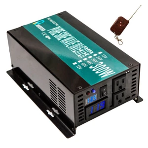 Pure Sine Wave Inveter 300W 12V to 110V 120V Power Converter Motor Home SolarCar - Picture 1 of 10