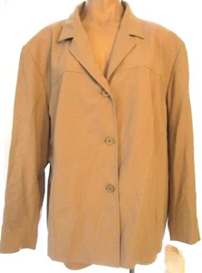 New Elisabeth Liz Claiborne 22 Petite beige tan lined blazer jacket - Picture 1 of 3