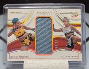 2023 Panini UFC Immaculate Jessica Andrade Amanda Lemos Jumbo Canvas Dual 05/10 - Picture 1 of 2