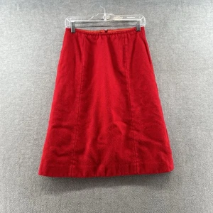 Gonna lunga arancione Pendleton donna taglia 12 26 pollici quarto zip pura lana vergine - Foto 1 di 7