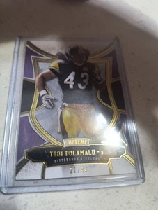 Carta rara Troy Polamalu 2015 Topps Supreme Violet #21/99 Pittsburgh Steelers - Foto 1 di 1
