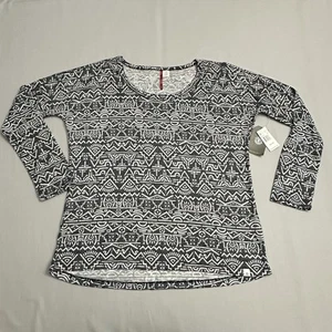 Element Shirt Womens Medium M Top Pullover Design Print Long Sleeve Lightweight - Picture 1 of 19