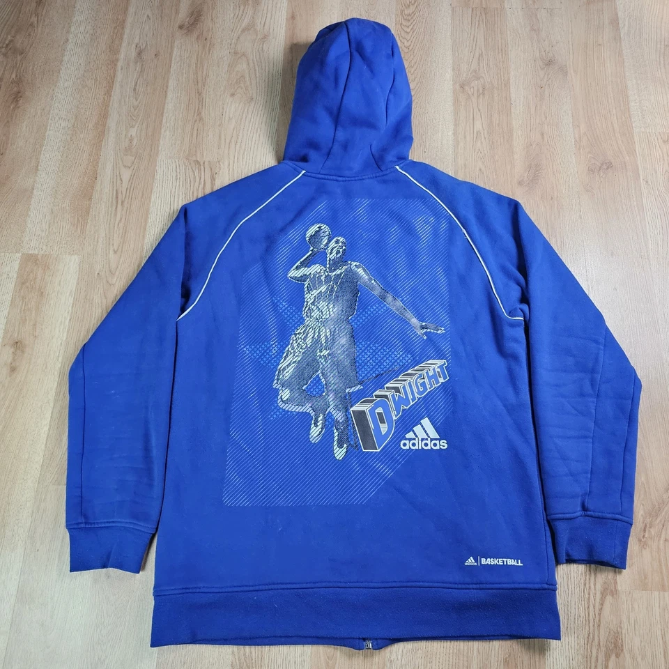 Vtg Adidas Dwight HOWARD Hoody Mens Xl Adipower Superstar Y2k NBA Magic - Image 1 of 4