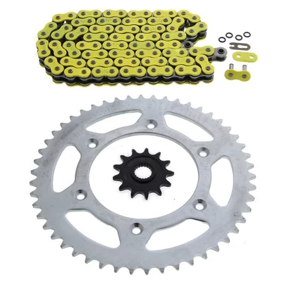 Cadena y piñón junta tórica amarilla Honda 04-09 CRF250 R / 04-06 CRF250 X 13/50 114L Foto 1 de 4