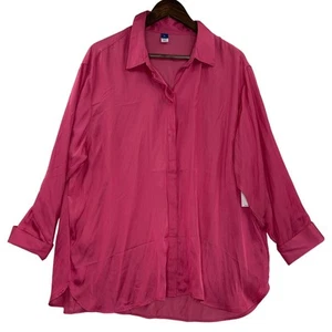 Old Navy Women's Pink Button Down Blouse - Size XL - Picture 1 of 7
