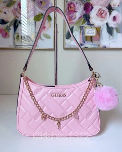 GUESS Handtasche Tana Top Zip Schultertasche - Rosa - Bild 1 von 9