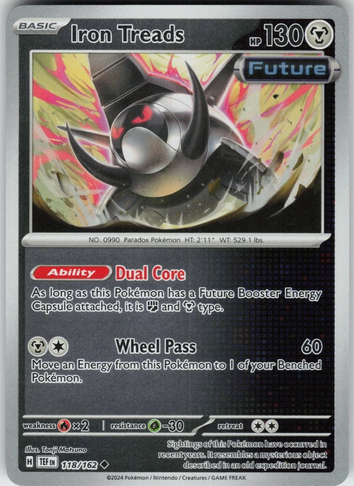PO-01 Reverse Holo Iron Treads 118/162 Uncommon SV05: Temporal Forces - Image 1 of 1