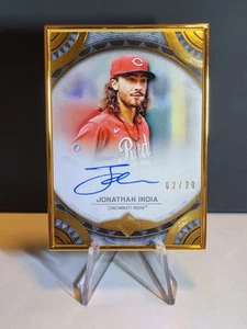 2022 Topps Transcendent Gold Frame Jonathan India Auto /20 On Card - Picture 1 of 2