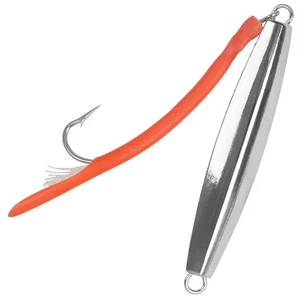 Diamond Jigs Fishing Lure Saltwater Jigging Spoons with Tube Tail Teaser 1oz-4oz - Picture 1 of 23