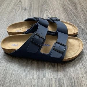 Birkenstock Arizona cinghie cerose blu fibbia grande plantare morbido stretto EU43/M10 - Foto 1 di 8