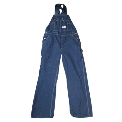 Mono Round House Baberos Carpintero Denim Hombres Talla 34X30 Lavado Oscuro Granjero Foto 1 de 4