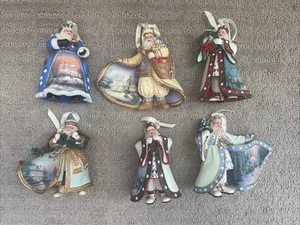 6er Set Thomas Kinkade Old World Santa Ashton Drake Galerien Ornamente Mix Posten - Bild 1 von 17