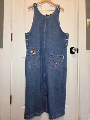 Vestido Jersey De Colección Disney Winnie the Pooh Piglet Bordado Denim Años 18 90 Foto 1 de 4