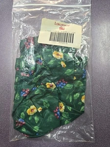 Longaberger Tall Tissue Basket Liner - Emerald Vine - Picture 1 of 3