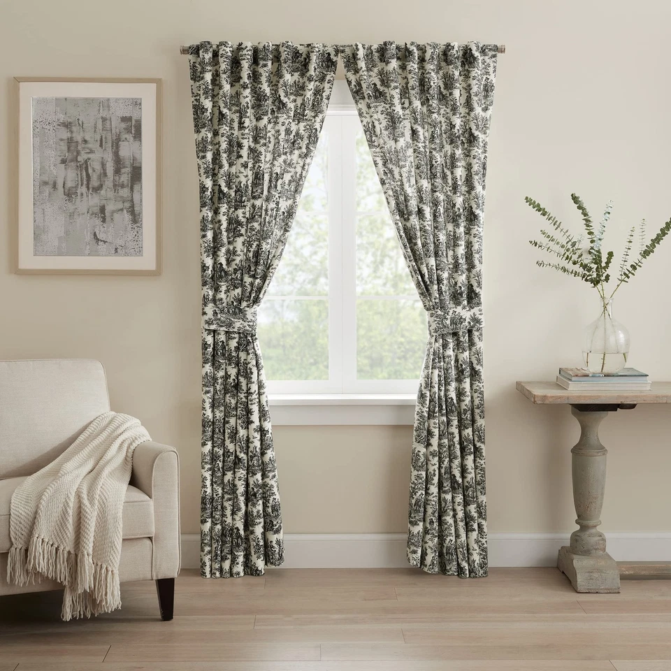 Charmed Life Clásico Francés Country Rod Bolsillo Trasero Pestañas Cortinas para Ventanas... Foto 1 de 4