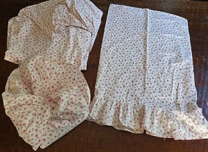 Juego de sábanas dobles florales Ralph Lauren Colchester Calico funda de almohada plana ajustada de colección  - Imagen 1 de 6