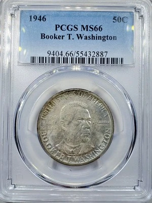 1946 Booker T. Washington BTW Commemorative Half Dollar 50C MS 66 PCGS - Image 1 of 4