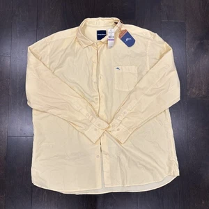 Tommy Bahama Hemd Herren 2XL Gelb Island Twill Langarm Neu mit Etikett - Baumwolle/Seide - Bild 1 von 9