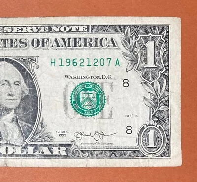 1962 December 7 ( H 19621207 A ) Birthday Note $1 One Dollar Bill - Image 1 of 3