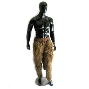 Brown Hairy Pants Deer Fawn Legs Furry Adult Animal Halloween Costume - Picture 1 of 4
