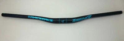 NUEVO Manillar Race Face Turbine R 780 mm 35 mm Abrazadera 20 mm Elevación Turquesa Logo Aluminio Foto 1 de 2