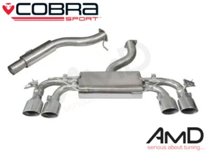 Cobra Sport VW Golf R Mk7 5G Cat Back Exhaust System Resonated Valved VW69 - Picture 1 of 2