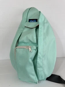 KAVU Rope Sling Bag Womens Medium  Blue Turquoise Canvas Crossbody Backpack - Picture 1 of 8