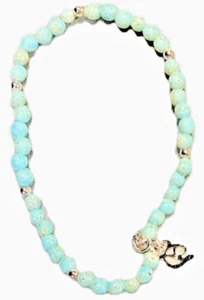 Danecraft Logo Bracelet Semi Precious Turquoise sterling silver filled beads NEW - Picture 1 of 5