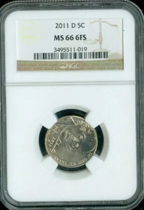 2011 D Jefferson Nickel NGC MS66 FS Qualität - Bild 1 von 2