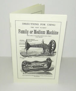 Singer Family or Medium Sewing Machine Instructions & Parts  Manual Reproduction - Picture 1 of 9