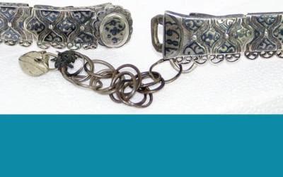 Kubachi Caucasian Dagestan belt of 84 (87.5%) niello silver 1893y Kybachi Russia - Image 1 of 4