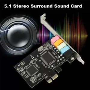 PCI-E8738 PCI Express CMI8738 6 Channel PCIE Adapter Audio Digital Sound Card - Picture 1 of 12