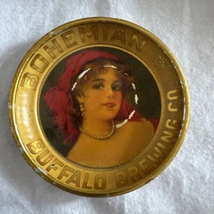 Buffalo Brewing Co Tip Tray Bar Ware Bohemian Beer Antique Advertising Coaster - Picture 1 of 10