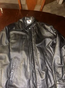 Vintage Nothing Else is a Pepsi Black Leather Jacket Size Extra Large Nice Shape - Picture 1 of 2