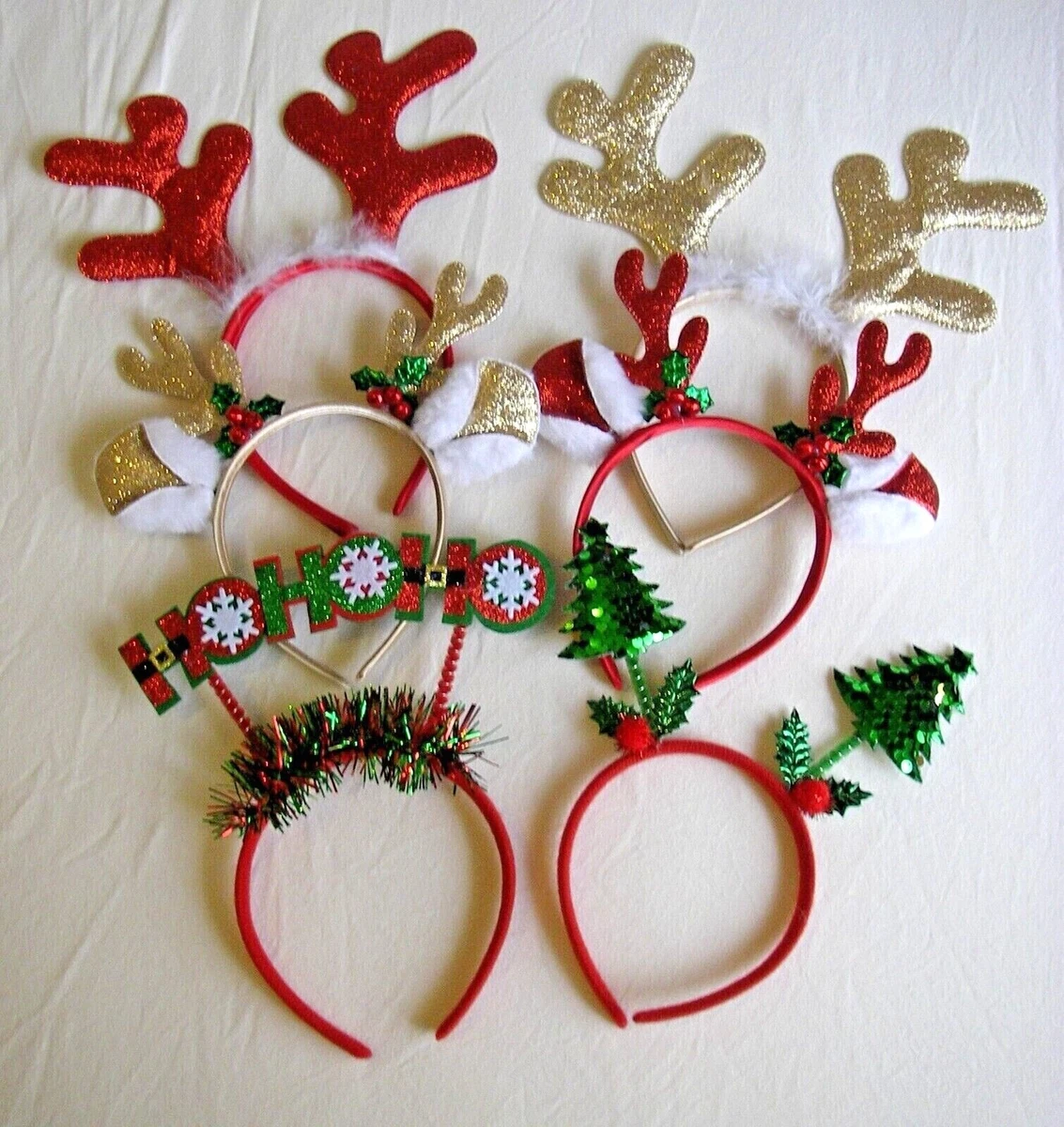 SHANRUN Weihnachts-Stirnband Mit Hirschgeweih & Glocke – Glänzender Haarschmuck Für Damen, Party-Deko
