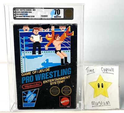 Pro Wrestling Nintendo NES New 1987 VGA 70 Q Qualified Hangtab Gloss Sticker - Image 1 of 3